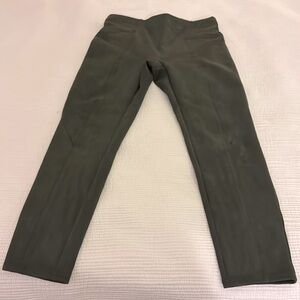 SPANX olive green suede legging size L